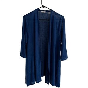 Erin London Blue Cardigan Button-less